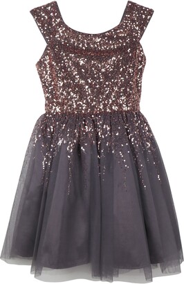 childrens gold sequin dress
