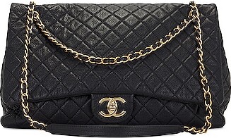 Chanel Quilted Calfskin XXL Travel Flap Bag in Black - ShopStyle