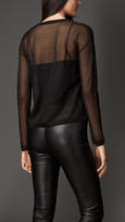 Thumbnail for your product : Burberry Sheer Silk Top