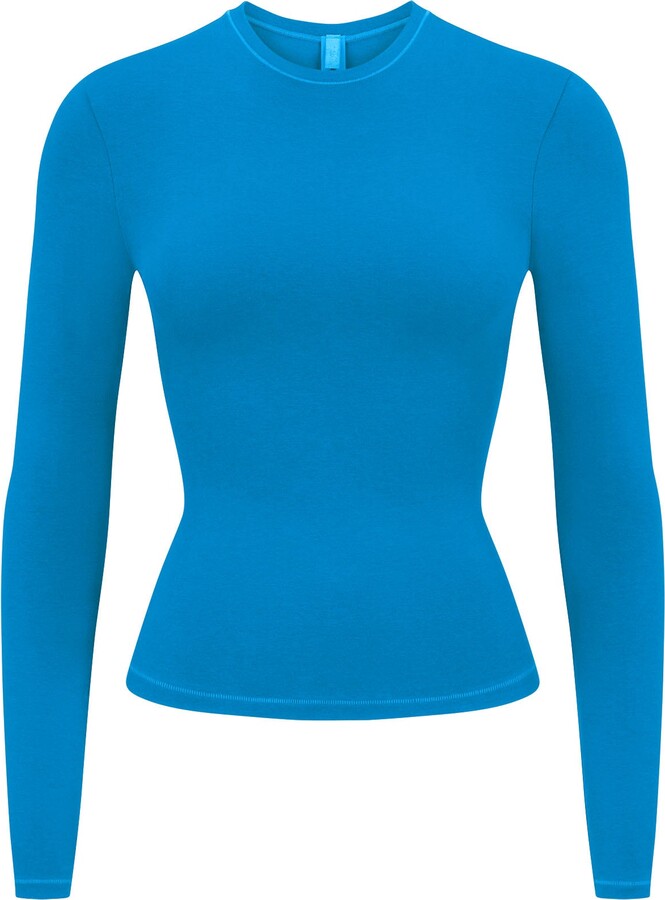 Cotton Jersey Long Sleeve T-Shirt  Mykonos - ShopStyle Plus Size