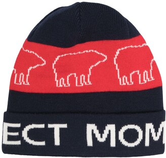 Perfect Moment Bear jacquard beanie hat