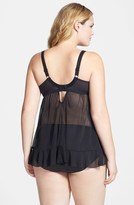 Thumbnail for your product : Elomi 'Maria' Mesh Underwire Plunge Babydoll (E Cup & Up)
