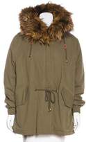 Thumbnail for your product : Barneys New York Barney's New York Fur-Lined Hooded Coat w/ Tags