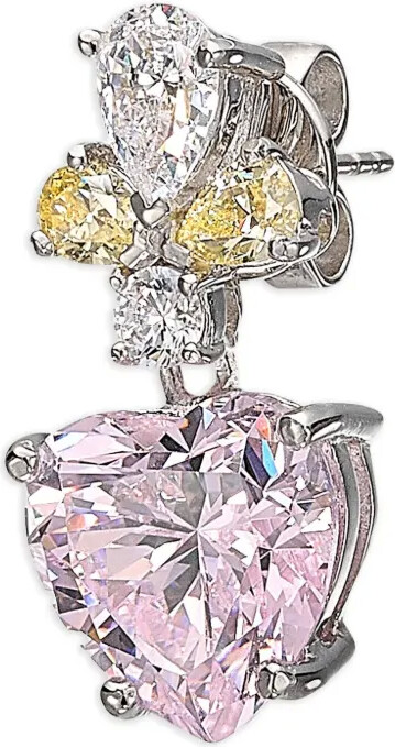 Anabela Chan 14K white gold and rhodium vermeil Candy Cupid diamond earrings