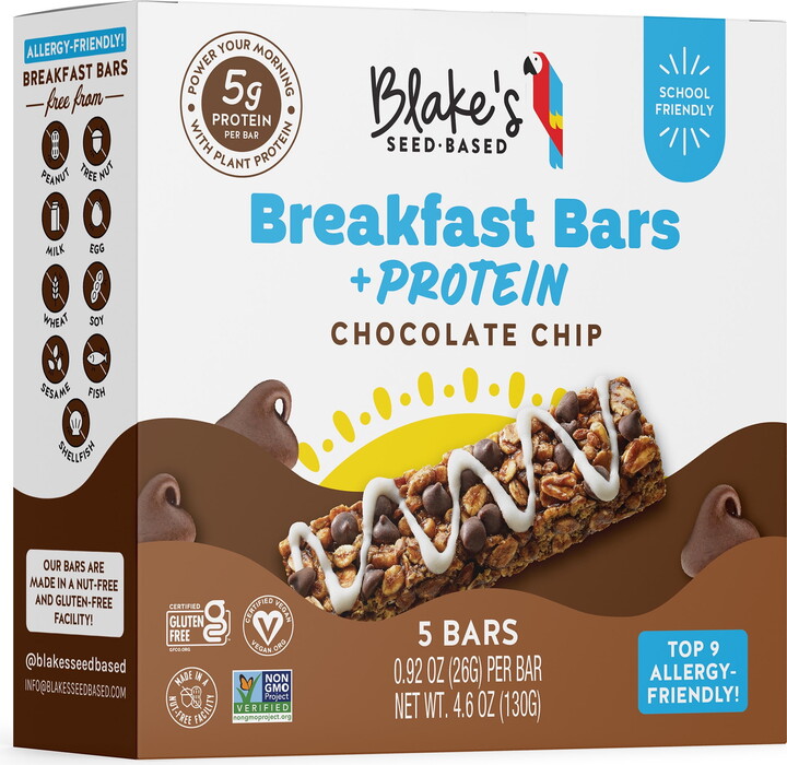 Blake's Seed Based Blake’s Seed Based Breakfast Bars with Protein — Chocolate Chip 5ct, Top 9 Allergen Free