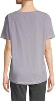 Thumbnail for your product : Eileen Fisher Organic Cotton Mini-Stripe Tee