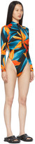 Thumbnail for your product : Louisa Ballou Black & Orange Springsuit One-Piece Swimsuit