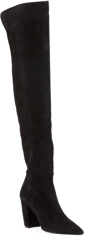 prada suede over the knee boots