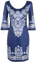 Thumbnail for your product : Soficy Womens 3/4 Sleeve Scoop Neck Heart Print Casual Slim T-Shirt Dress L