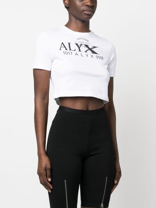 Alyx logo-print cropped T-shirt