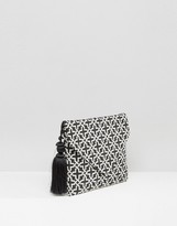 Thumbnail for your product : Glamorous Envelope Geometic Clutch Bag with Pom