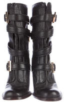 Thumbnail for your product : Tory Burch Leather Mid-Calf Boots