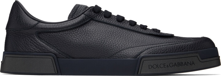 Dolce & Gabbana Navy Calfskin Portofino Yacht Sneakers