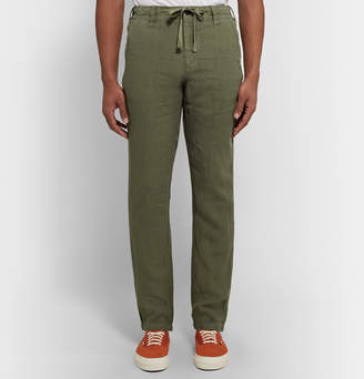 Hartford Troy Slim-Fit Linen Drawstring Trousers