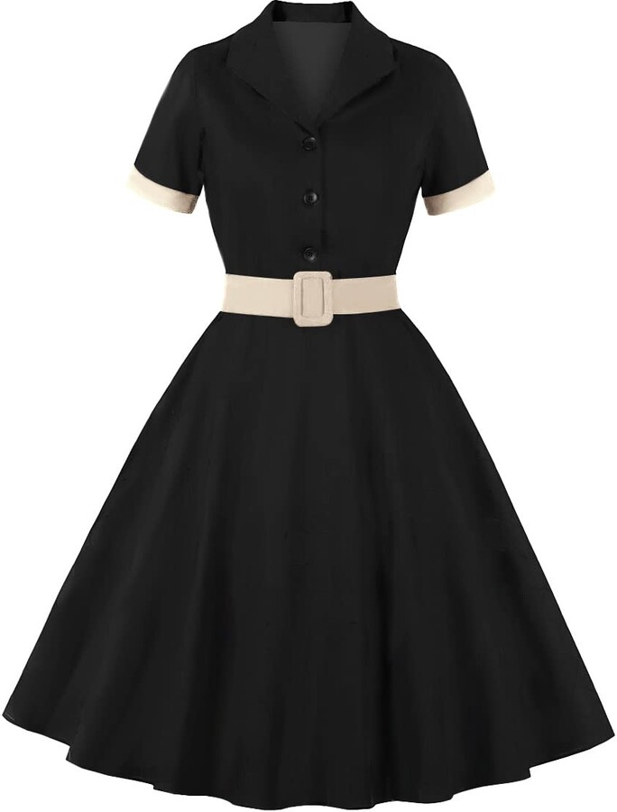 IBTOM CASTLE 1950s Dresses for Women Plus Size Vintage Classy 50s Style