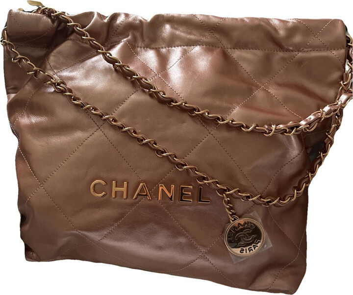 Chanel 22 Chain Hobo Quilted Calfskin Small Yellow 1729842