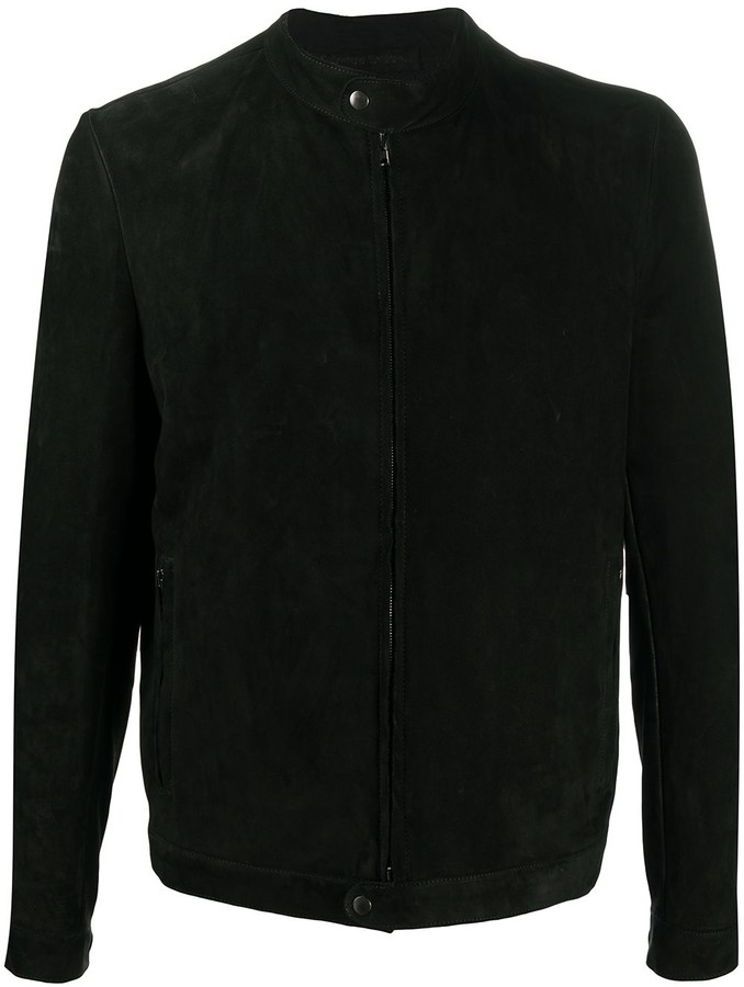 Salvatore Santoro Suede Zip-Up Leather Jacket - ShopStyle