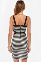 Thumbnail for your product : BB Dakota Mac Black and White Striped Dress