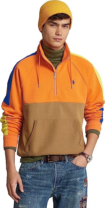 Polo Ralph Lauren Double-Knit Mesh Sweatshirt (Resort Orange Multi) Men's  Clothing - ShopStyle