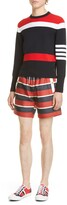 Thumbnail for your product : Thom Browne Stripe 4-Bar Merino Wool Sweater