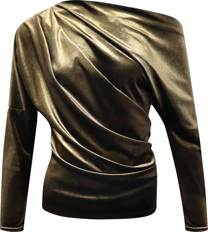 Me & Thee Mother Country Gold Velvet Top