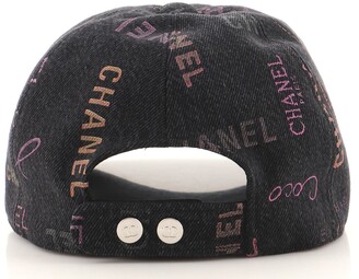 Chanel Pre-owned 1990-2000s logo-print Newsboy Cap - Black