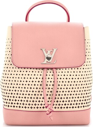 Pre-owned Louis Vuitton Pink Leather Lockme Backpack