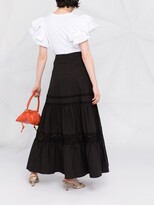 Thumbnail for your product : P.A.R.O.S.H. A-line cotton maxi skirt