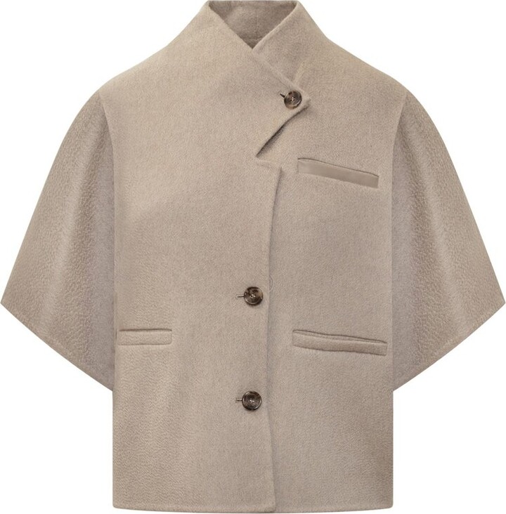 Max Mara Andalo Button-Up Cape Coat
