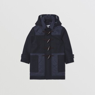 Burberry Childrens Diamond Quilted Panel Wool Duffle Coat