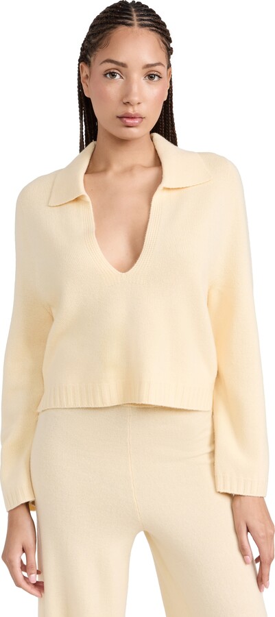 Leset Zoe Crop V Neck Polo