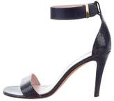 Thumbnail for your product : Celine Embossed Ankle Strap Sandals