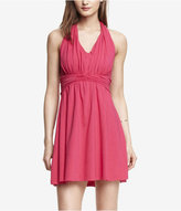 Thumbnail for your product : Express Pink Ruched Jersey Halter Dress