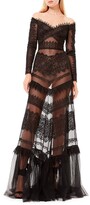 Thumbnail for your product : ZUHAIR MURAD Jatuarana Lace Off-The-Shoulder Gown