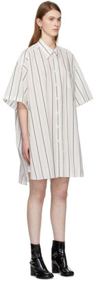 Maison Margiela Off-White Cotton Poplin Shirt Dress