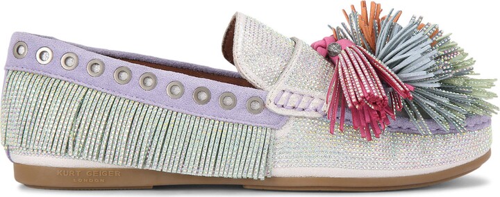 Kurt Geiger Crystal Embellished Pompom Loafer