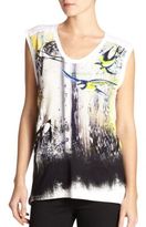 Thumbnail for your product : Just Cavalli Jersey Hummingbird Tank