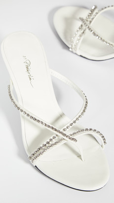 white rhinestone sandals