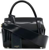 Thumbnail for your product : Thom Browne 3-Strap Small Navy Leather Bag