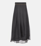 Thumbnail for your product : Brunello Cucinelli Silk organza maxi skirt