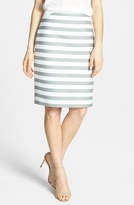 Thumbnail for your product : Kate Spade 'marit' Stripe Cotton Blend Pencil Skirt