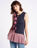 Thumbnail for your product : Marks and Spencer Floral Print Asymmetric Sleeveless Tunic