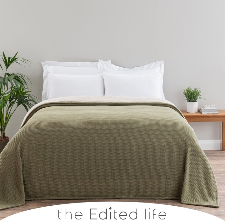 Dunelm Milano 235cm x 235cm Throw Olive ShopStyle