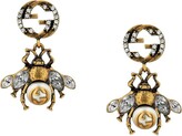 Thumbnail for your product : Gucci Double G bee earrings