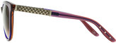 Thumbnail for your product : Bottega Veneta Intrecciato-Arm Acetate Sunglasses, Purple