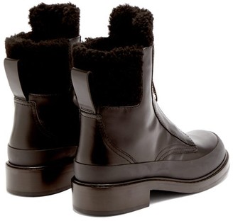 Chloé Roy Shearling-lined Leather Boots - Black