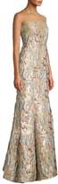 Thumbnail for your product : Aidan Mattox Brocade Mermaid Gown