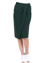 Thumbnail for your product : Burberry Draped Silk & Viscose Blend Skirt
