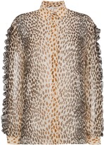 Thumbnail for your product : Marco De Vincenzo Silk animal print blouse with ruffles