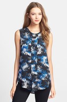 Thumbnail for your product : Vince Camuto Center Pleat Sleeveless Blouse (Regular & Petite)